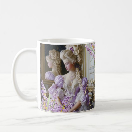 Marie Antoinette lavender Queen Mug Kaffeetasse (Links)