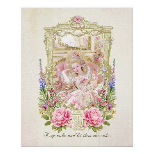 Marie Antoinette let them eat cake poster (Vorderseite)