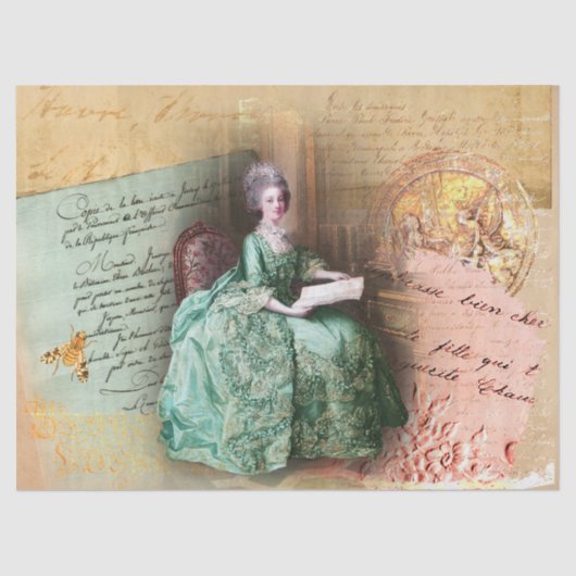Marie Antoinette Letters Wax Siegel Seidenpapier (Vorderseite)