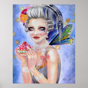 Marie Antoinette Ließ ihnen Cupcake essen Poster
