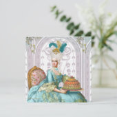 Marie Antoinette Ließ sie zum Kuchen Einladung (Stehend Vorderseite)
