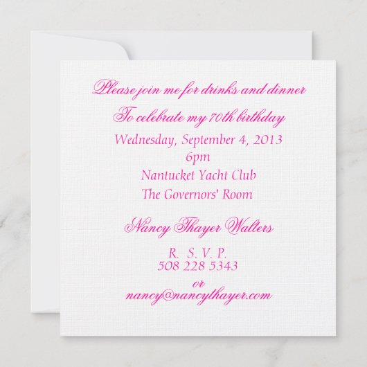 Marie Antoinette Ließ sie zum Kuchen Einladung (Rückseite)