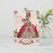 Marie Antoinette Ließ sie zum Kuchen Einladung (Stehend Vorderseite)