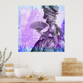 Marie Antoinette Lila Haze Lg. Poster (Küche)