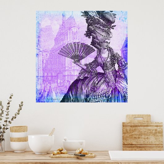 Marie Antoinette Lila Haze Lg. Poster (Küche)