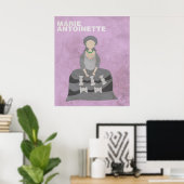 Marie Antoinette: Minimalistische historische Figu Poster (Heimbüro)