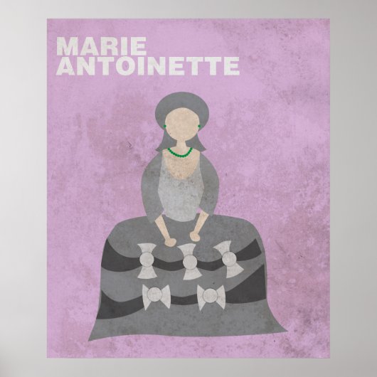 Marie Antoinette: Minimalistische historische Figu Poster (Vorne)
