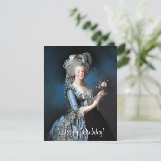 Marie Antoinette mit einer Rose (Stehend Vorderseite)