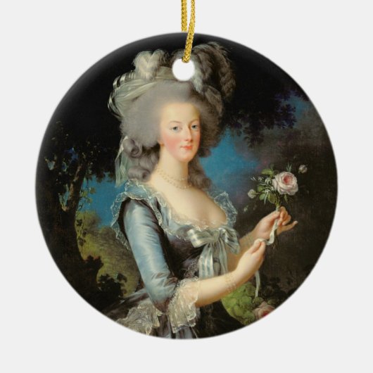 Marie Antoinette mit einer Rose, 1783 Keramikornament (Vorne)