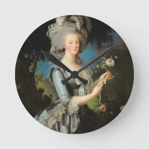 Marie Antoinette mit einer Rose, 1783 Runde Wanduhr