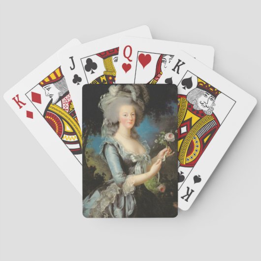 Marie Antoinette mit einer Rose, 1783 Spielkarten (Rückseite)