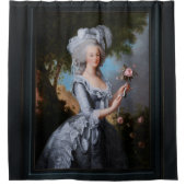 Marie Antoinette mit einer Rose Duschvorhang (Vorderseite)