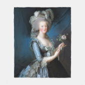 Marie Antoinette mit einer Rose Fleecedecke (Vorderseite)