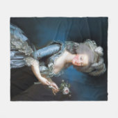 Marie Antoinette mit einer Rose Fleecedecke (Vorderseite (Horizontal))
