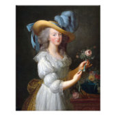Marie Antoinette mit einer Rose Fotodruck (Vorne)