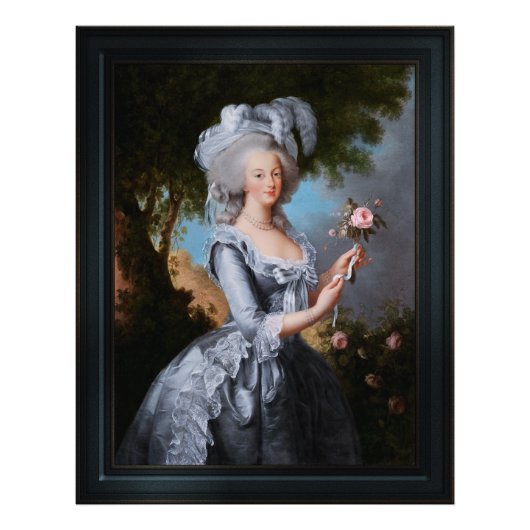 Marie Antoinette mit einer Rose Fotodruck (Vorne)