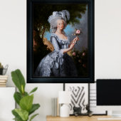 Marie Antoinette mit einer Rose Poster (Heimbüro)