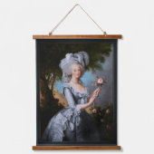 Marie Antoinette mit einer Rose Wandteppich Mit Holzrahmen (Vorderseite)