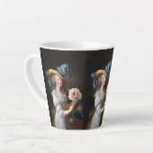 Marie Antoinette mit Pink Anemone Blume Milchtasse (Linke Ecke)