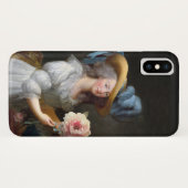 Marie Antoinette mit rosafarbenem Péony Case-Mate iPhone Hülle (Rückseite (Horizontal))