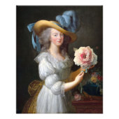 Marie Antoinette mit rosafarbenem Péony Fotodruck (Vorne)