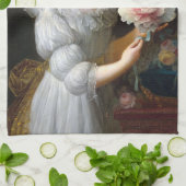 Marie Antoinette mit rosafarbenem Péony Geschirrtuch (Gefaltet)