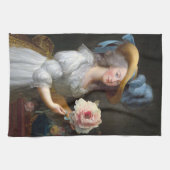Marie Antoinette mit rosafarbenem Péony Geschirrtuch (Horizontal)