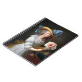 Marie Antoinette mit rosafarbenem Péony Notizblock (Linke Seite)