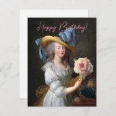 Marie Antoinette mit rosafarbenen Pfoten Happy Bir (Vorne/Hinten)