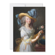 Marie Antoinette mit Rose Danke