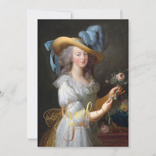 Marie Antoinette mit Rose Danke