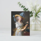 Marie Antoinette mit Rose Danke Postkarte (Stehend Vorderseite)