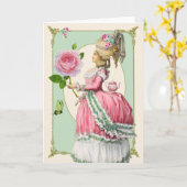 Marie Antoinette mit Rose Karte (Gelbe Blume)