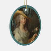 Marie Antoinette mit Rose Keramik Ornament (Rechts)