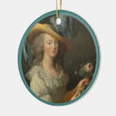 Marie Antoinette mit Rose Keramik Ornament (Links)