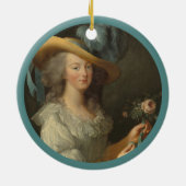 Marie Antoinette mit Rose Keramik Ornament (Hinten)