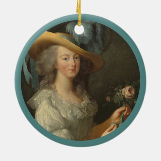 Marie Antoinette mit Rose Keramik Ornament (Hinten)