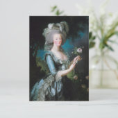 Marie Antoinette mit Rose von Elisabeth Le Brun Dankeskarte (Stehend Vorderseite)