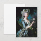 Marie Antoinette mit Rose von Elisabeth Le Brun Dankeskarte (Vorne/Hinten)