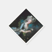 Marie Antoinette mit Rose von Elisabeth Le Brun Serviette (Ecke)