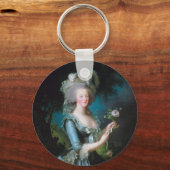 Marie-Antoinette mit Rose von Elisabeth Lebrun Schlüsselanhänger (Vorderseite)