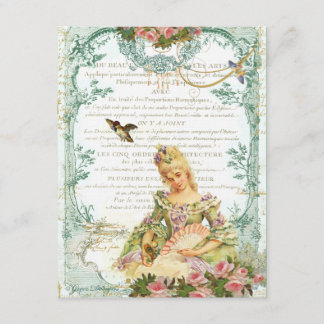 Marie Antoinette mit Sparrow Einladung