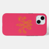Marie Antoinette Monogram Hot Pink Case-Mate iPhone Hülle (Rückseite (Horizontal))