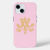 Marie Antoinette Monogram Pink Case-Mate iPhone Hülle (Rückseite)