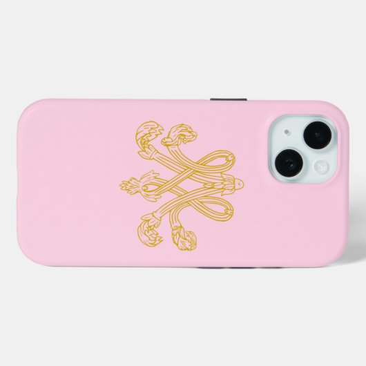 Marie Antoinette Monogram Pink Case-Mate iPhone Hülle (Rückseite (Horizontal))