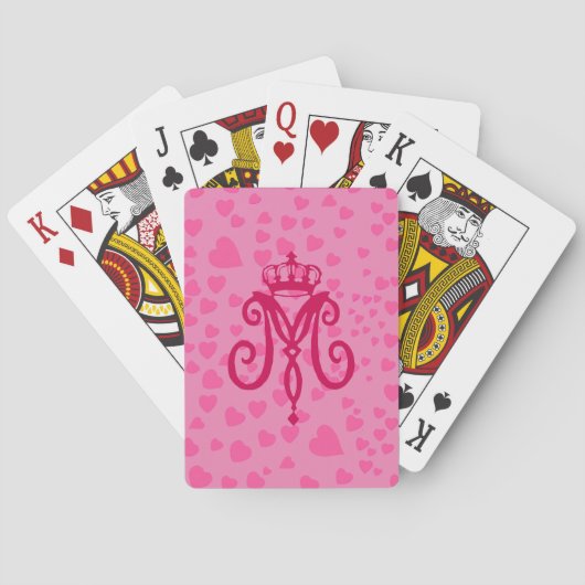 Marie Antoinette Monogram ~ Spielkarten (Rückseite)