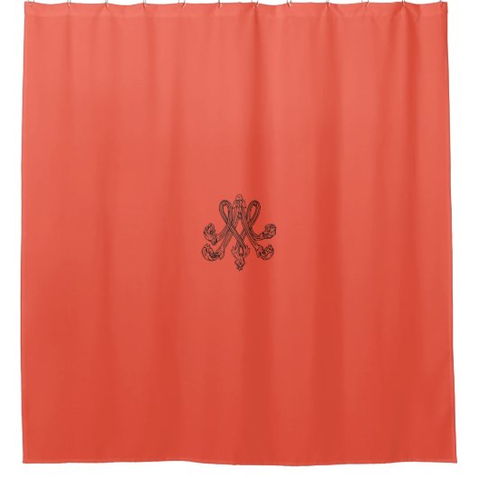 Marie Antoinette – Monogramm – Monogram initial Duschvorhang (Vorderseite)