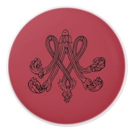 Marie Antoinette – Monogramm – Monogram initial Keramikknauf