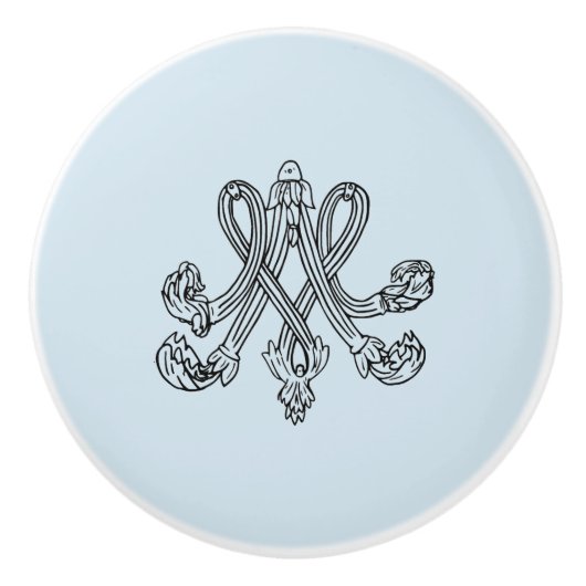 Marie Antoinette – Monogramm – Monogram initial Keramikknauf (Vorderseite)