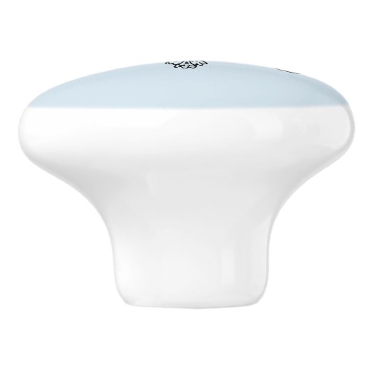 Marie Antoinette – Monogramm – Monogram initial Keramikknauf (Seitenansicht)